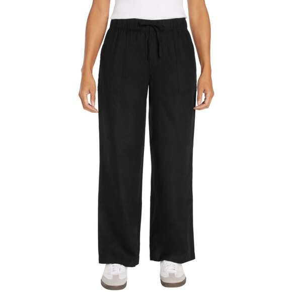GAP Pants - GAP Midnight Black Relaxed Pants xl linen woman’s cozy stretch lightweight new